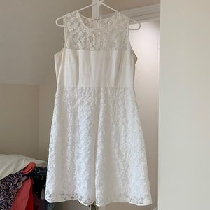 Calvin Klein White Floral Dress